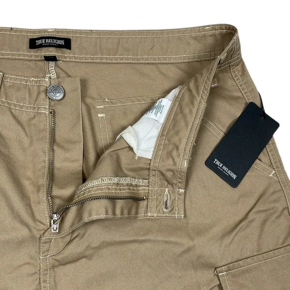 True Religion Cargo Pants Khaki Travertine NWT